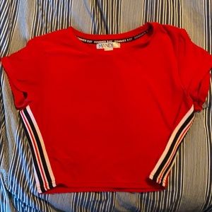 Red crop top